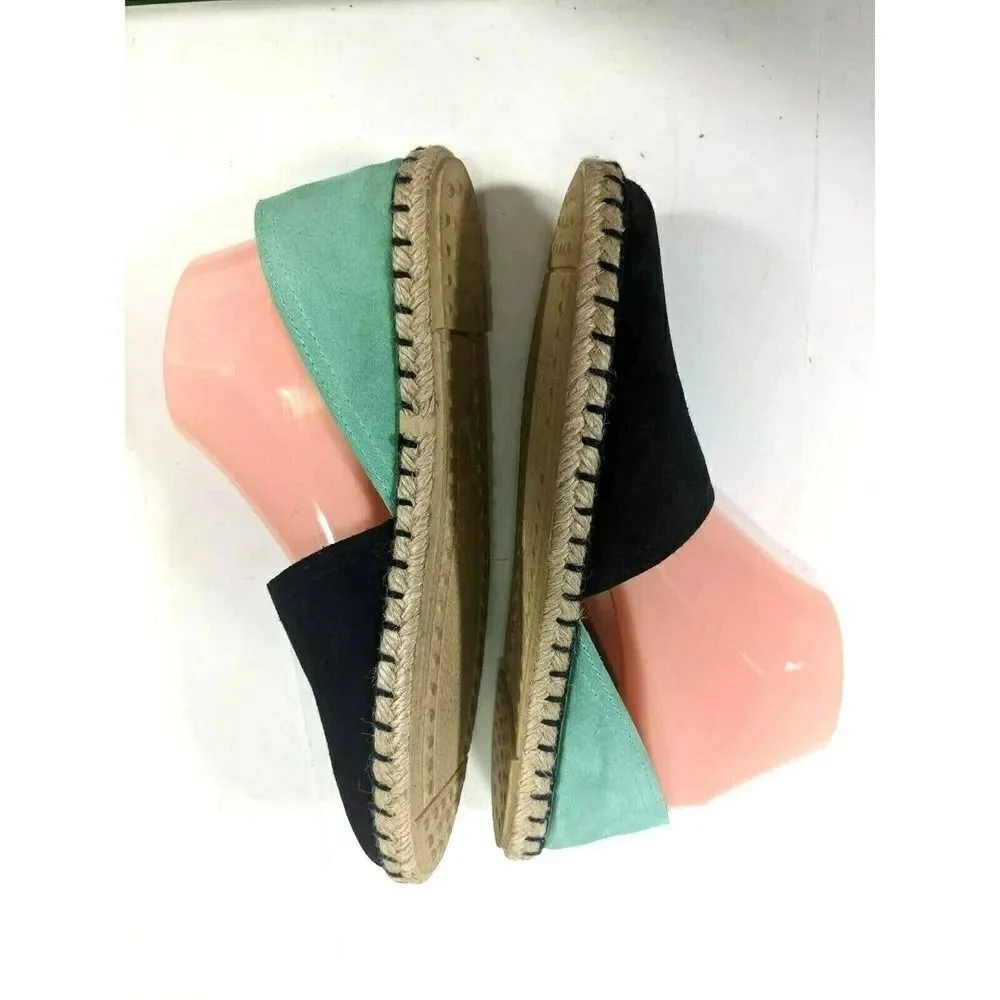 Sheridan Mia‎ Womens Color Block Suede Espadrille Flat Shoes Size 10 Murr